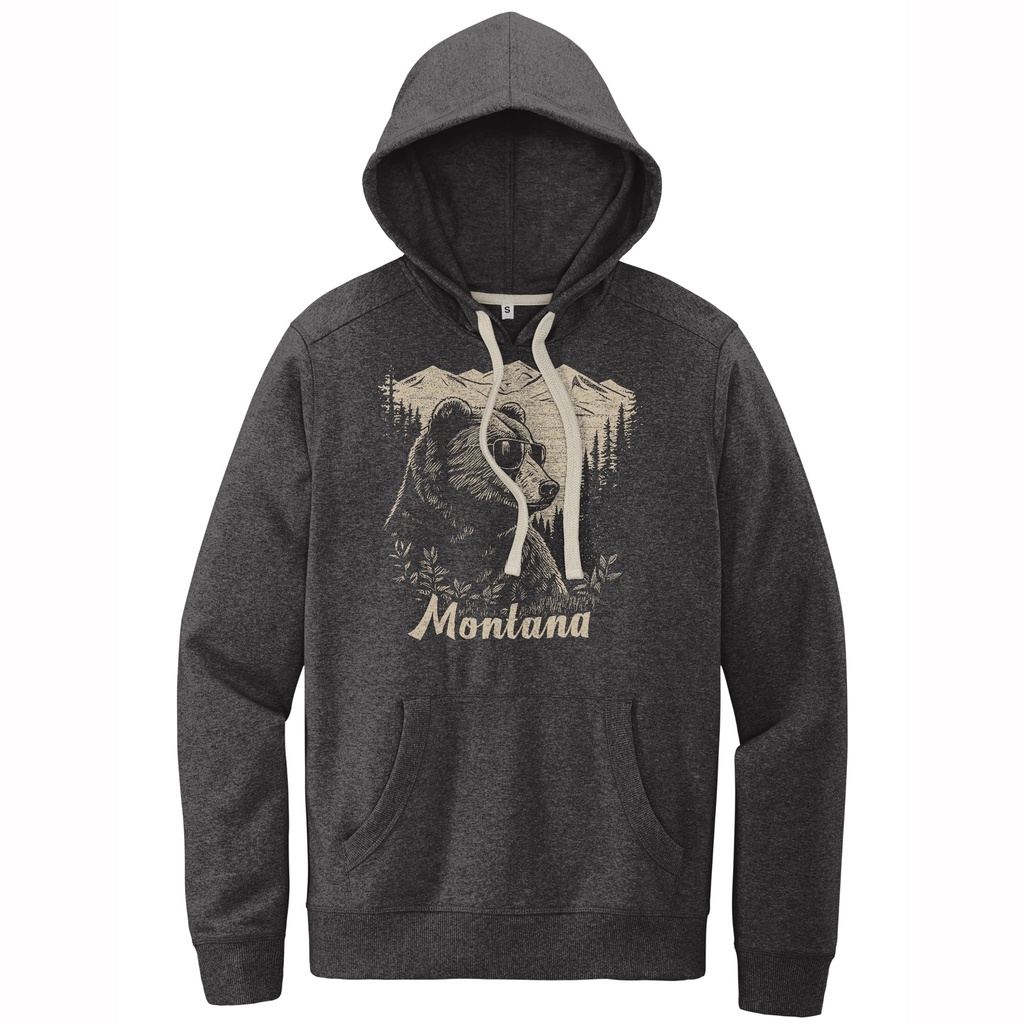 Bear Shades Scene - Sustainable Recycled Fleece Hoodie