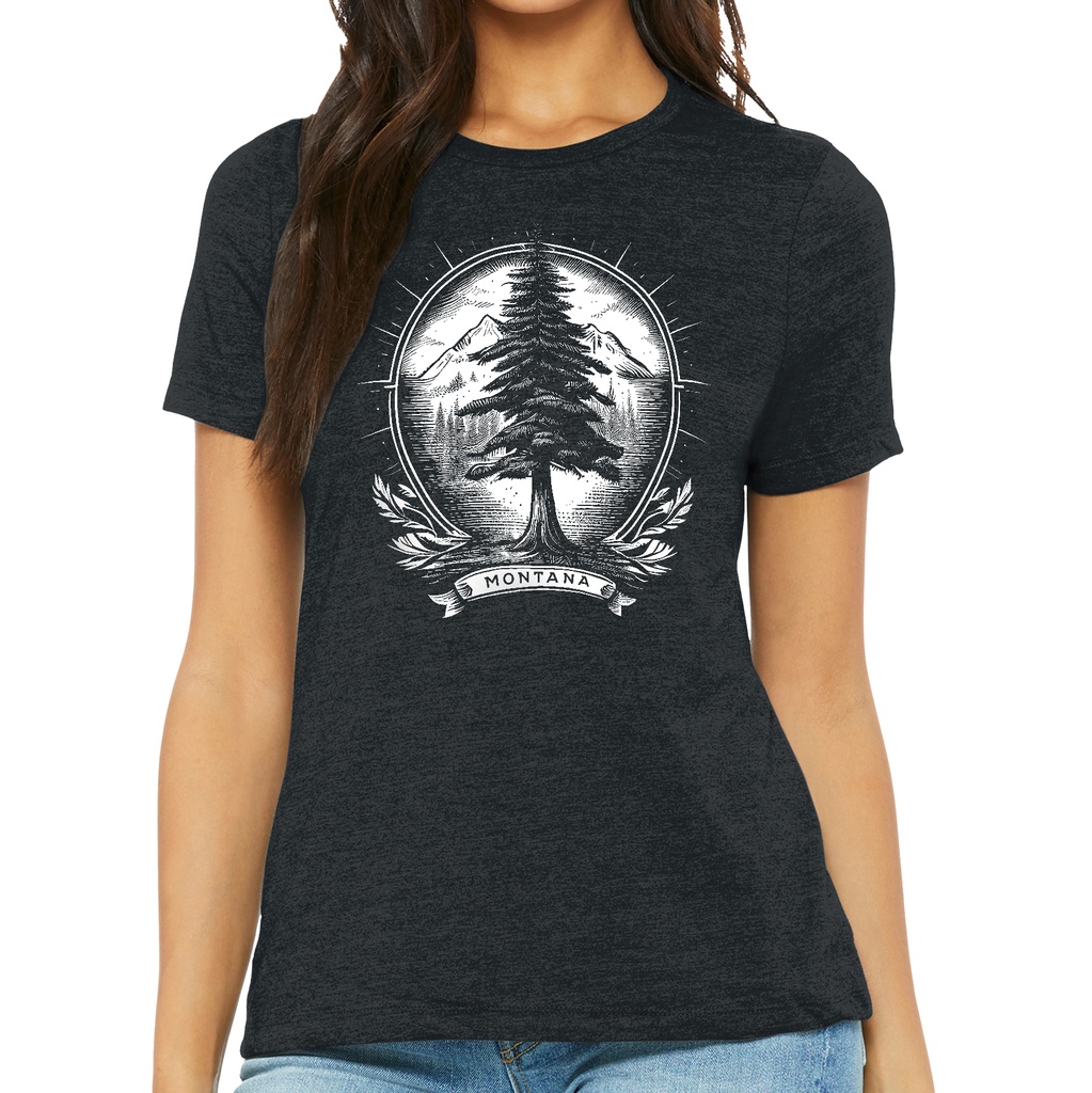 Engraved Pine - Ladies Soft Blend Tee