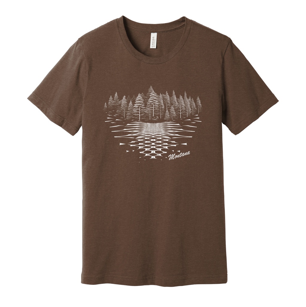 Forest Ripples Unisex Soft Blend Tee - Montana