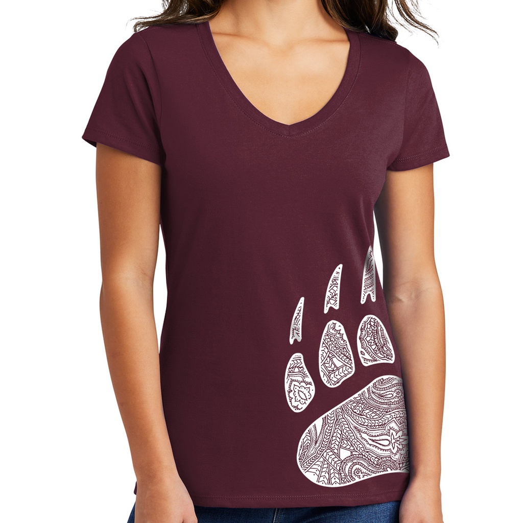 Paisley Paw - Port & Company Ladies Fan Favorite V-Neck Tee