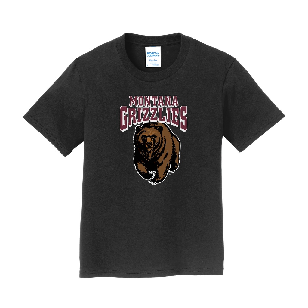 Grizzlies Charging Bear - Youth Cotton Tee