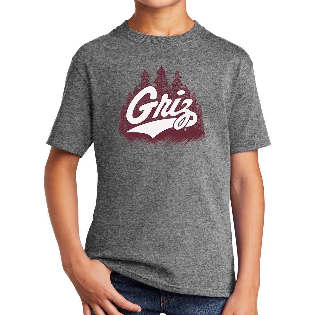 Griz Script Forest - Youth Cotton Tee