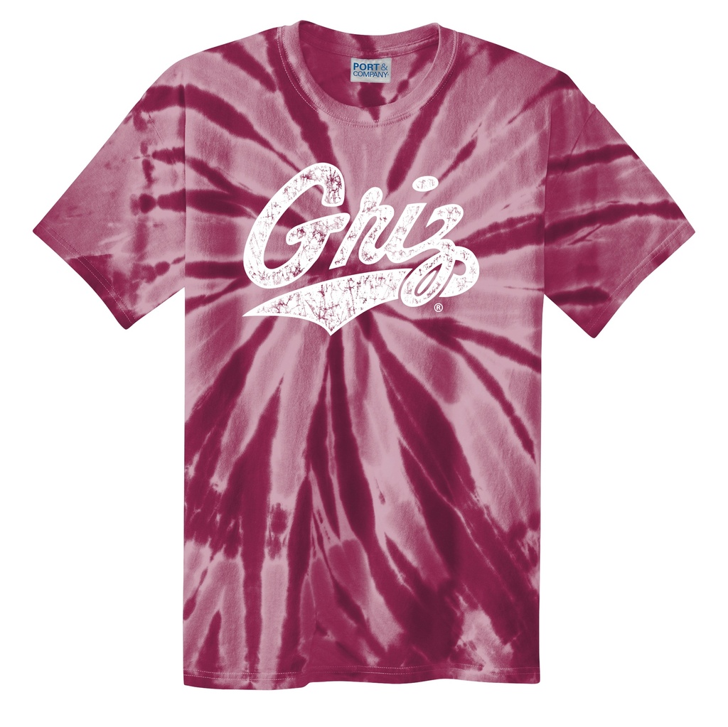 Distressed Griz Script - Port & Company - Tie-Dye Tee