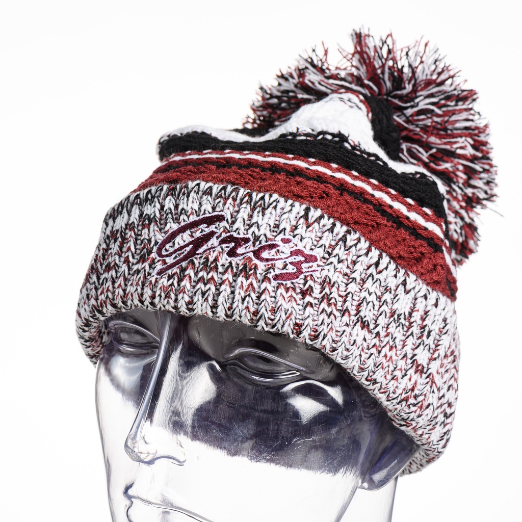Griz Heavy Knit Pom Pom Beanie