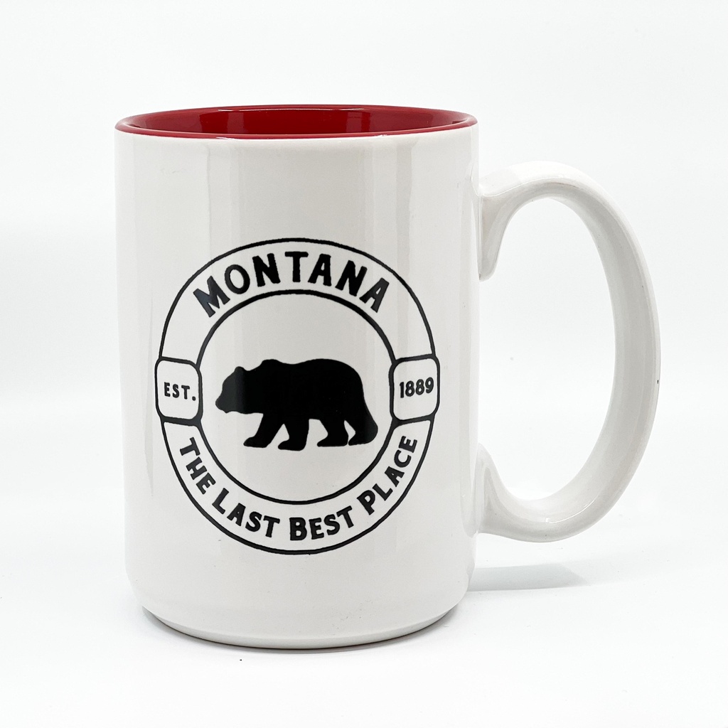 Montana Bear Badge Mug 15 oz.