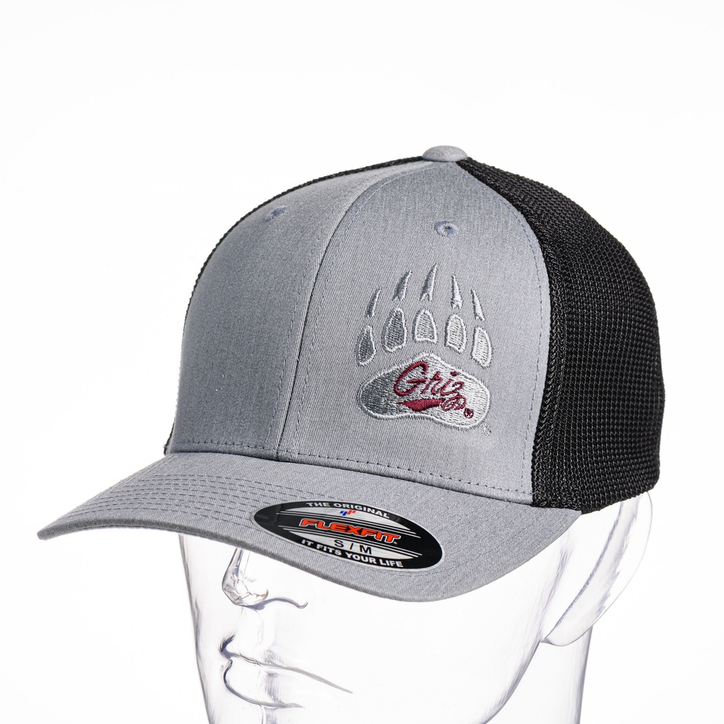 Flex Fit Mesh Back Cap - Griz Paw with Script