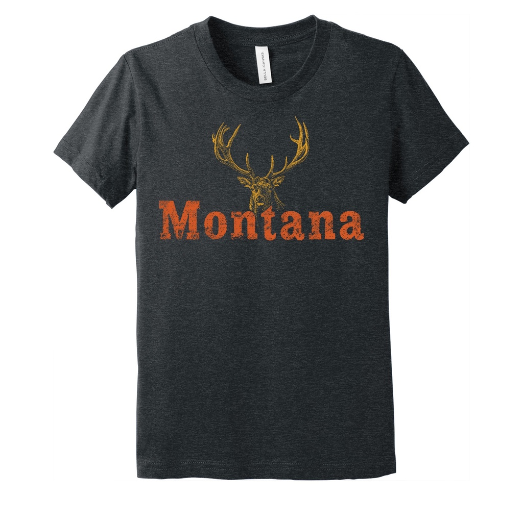 Minimal Elk Montana - Youth Soft Blend Tee