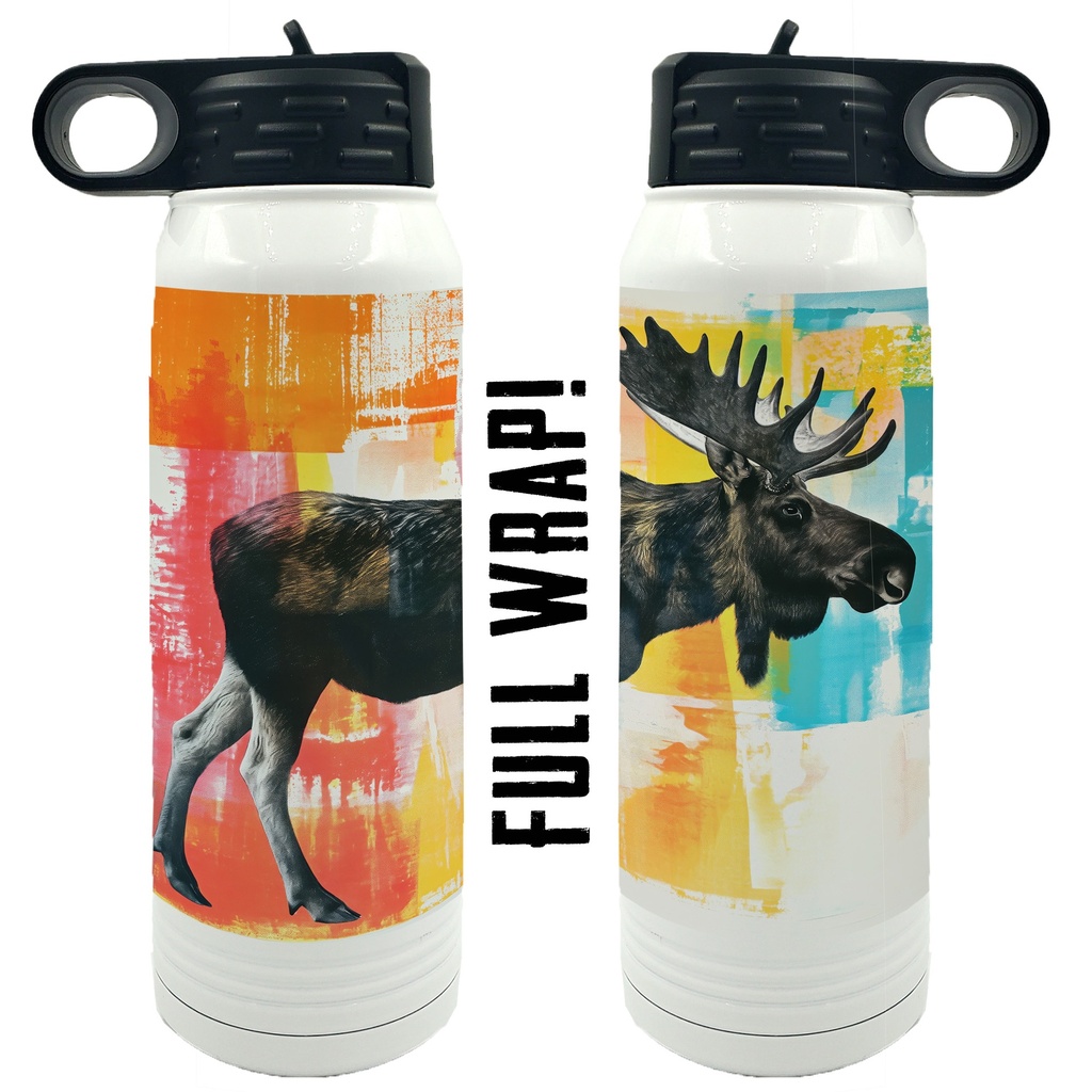 Moose Blocks 30 oz Insulated Water Bottle