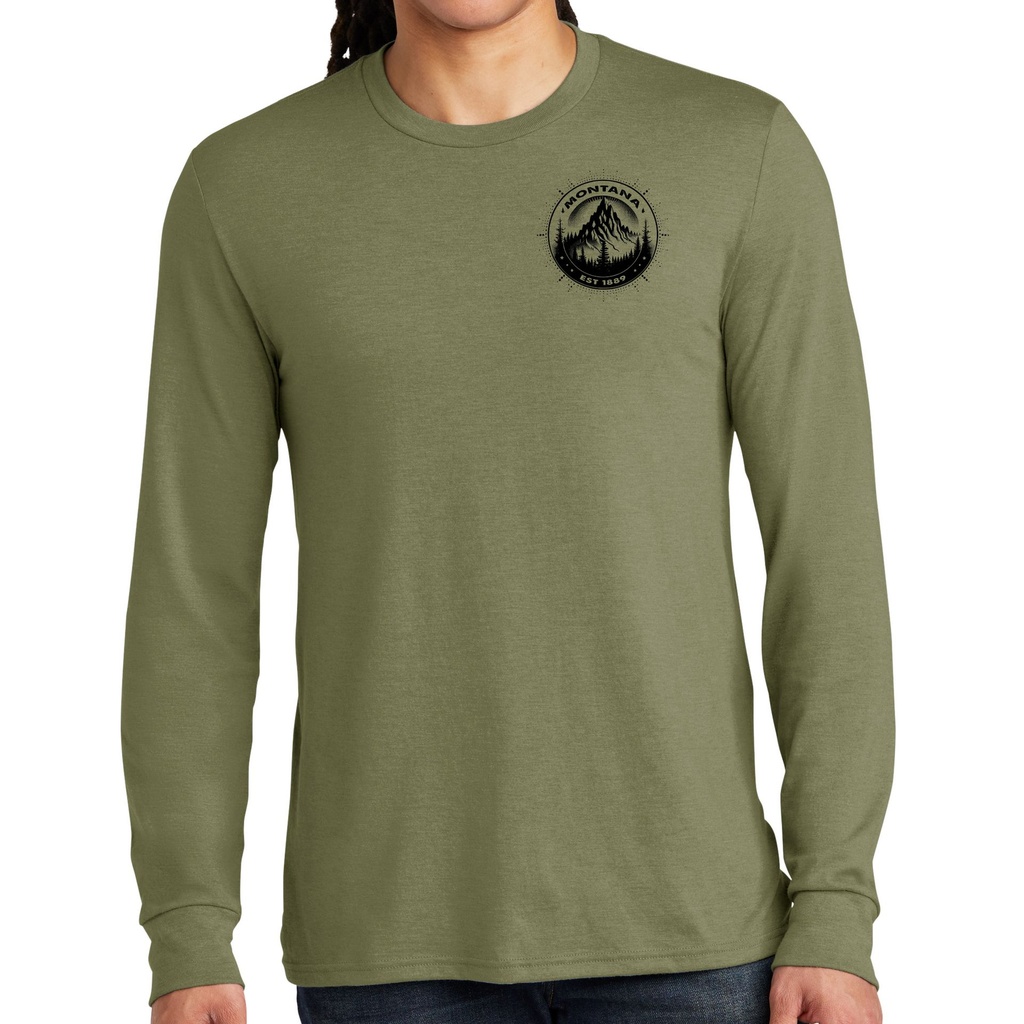 Tall Peak Montana Chest Logo - Triblend Long Sleeve Tee