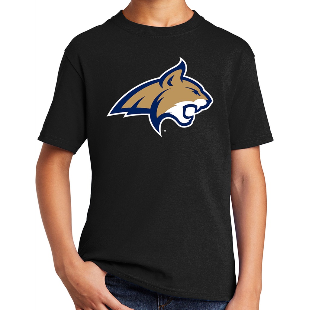 MSU Bobcat Head - Port & Company - Youth Core Cotton Tee. PC54Y
