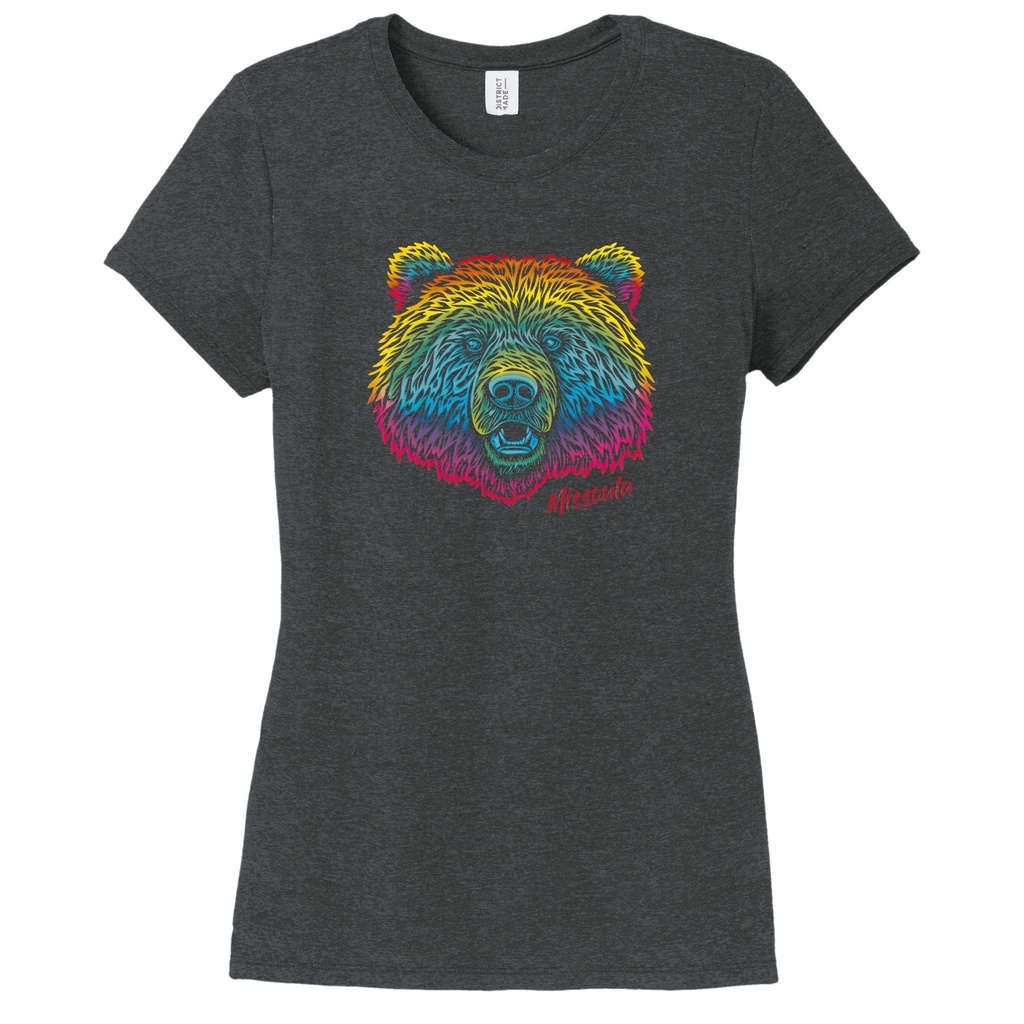Rainbow Bear Face Missoula - Women's Tri Tee