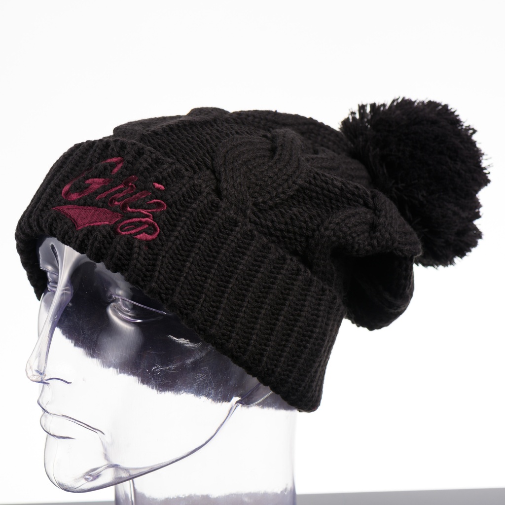 Embroidered Griz Script - Chunk Twist Cuffed Beanie