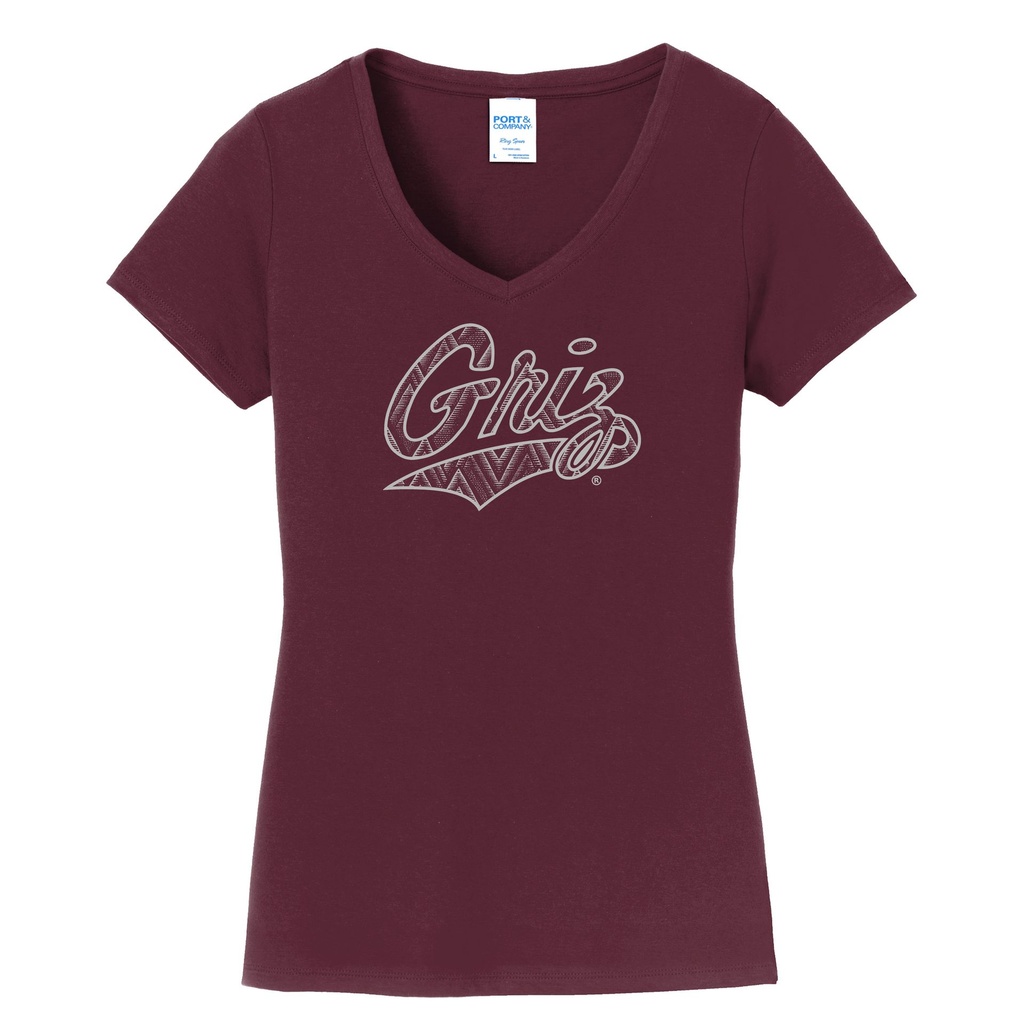 Shimmer Zig Zag Griz - Ladies Performance Blend Tee