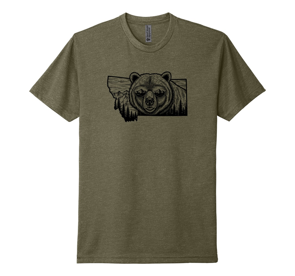 Bear Sunglasses MT - Unisex CVC Tee