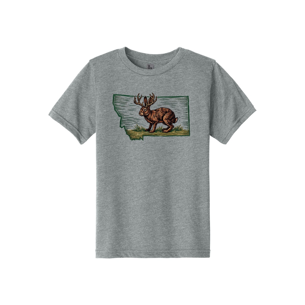Watercolor Jackalope MT - Youth CVC Tee