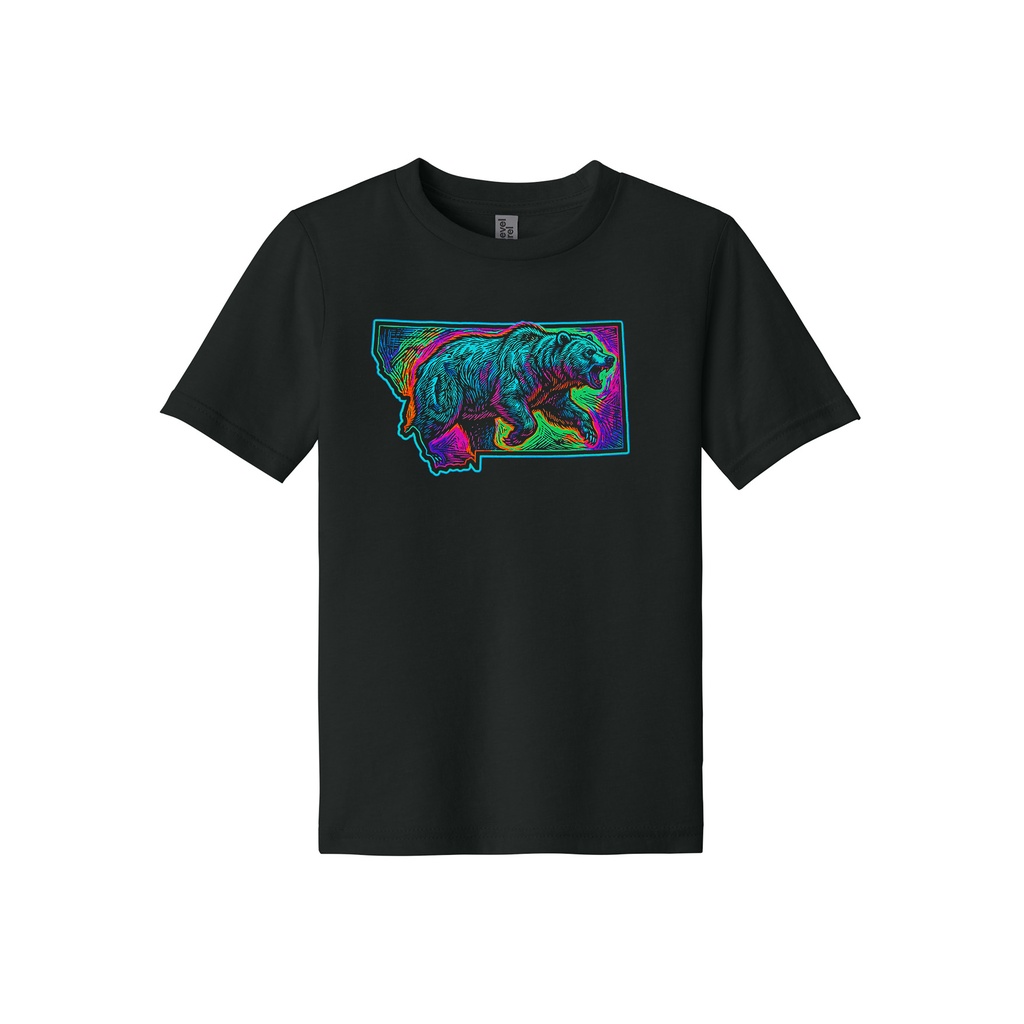 Blacklight Bear MT - Youth CVC Tee