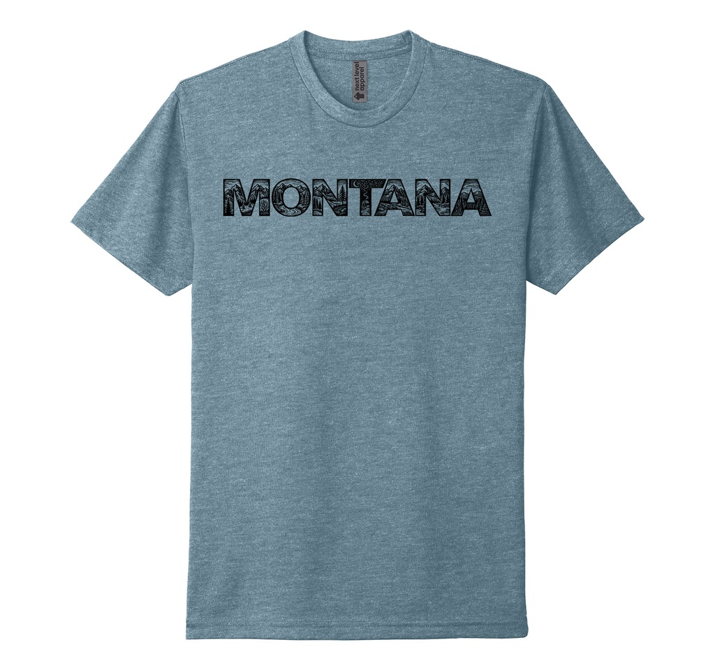 Montana Word Mark - Unisex CVC Tee