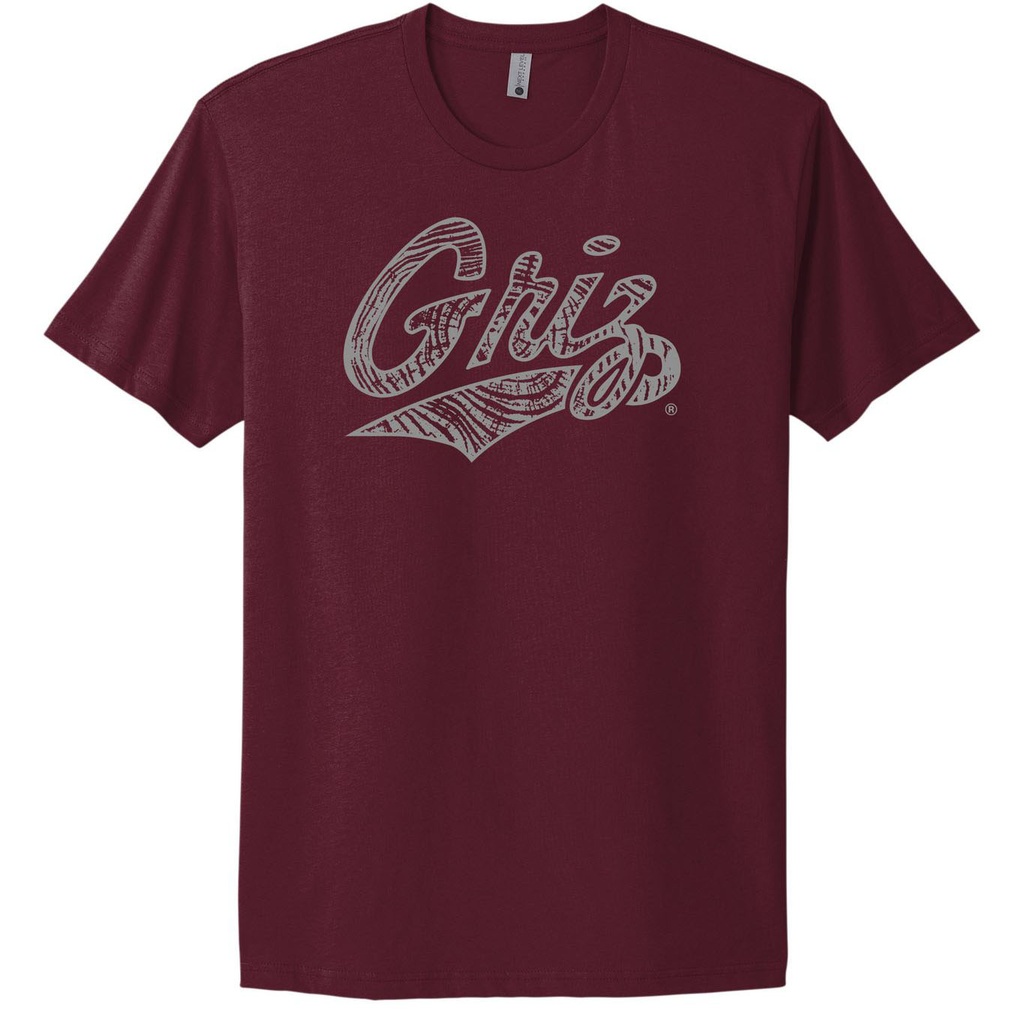 Wood Texture Griz Script Tee