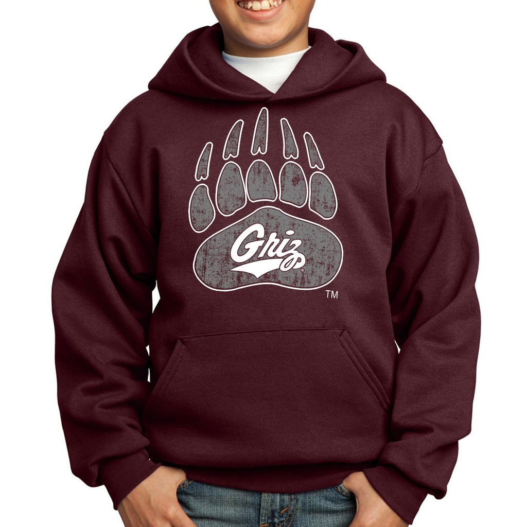 Bear Paw and Griz Script Youth Core Fleece Hoodie