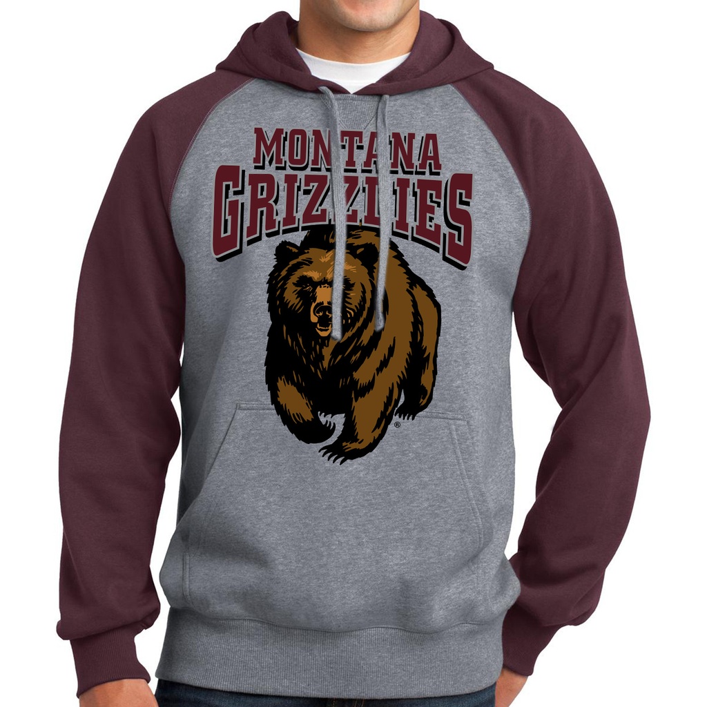 Sport-Tek Raglan Colorblock Pullover Hooded Sweatshirt - Charging Bear