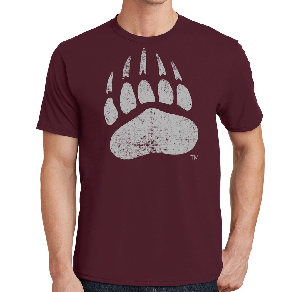 Distressed Bear Paw 100% Cotton T-shirt