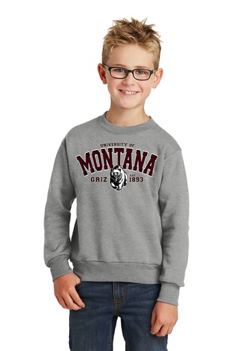Classic Charging Bear Youth Core Fleece Crewneck