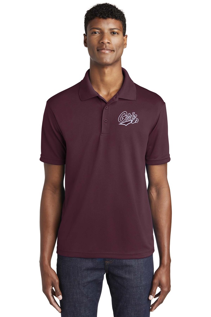 Performance Polo Griz Script Embroidery Mens