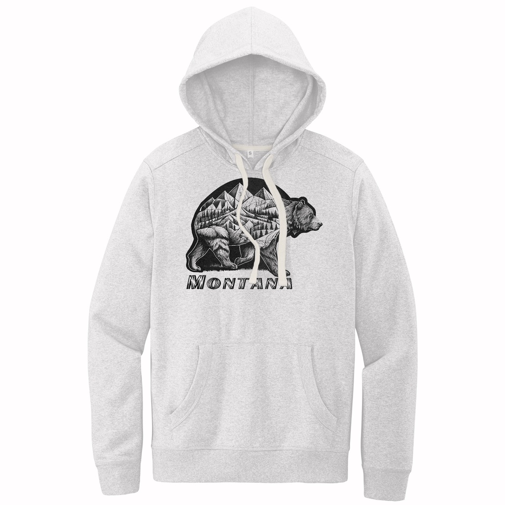 Bear Carying Mountain - Sustainable Recycled Fleece Hoodie