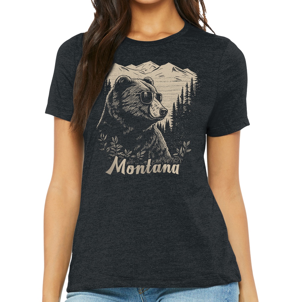 Bear Shades Scene - Ladies Soft Blend Tee