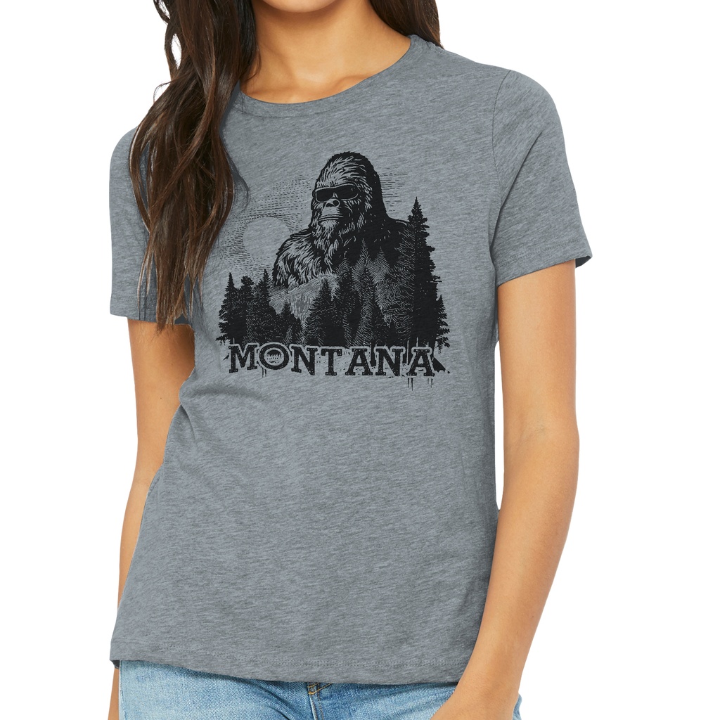 Bigfoot Sunrise - Ladies Soft Blend Tee