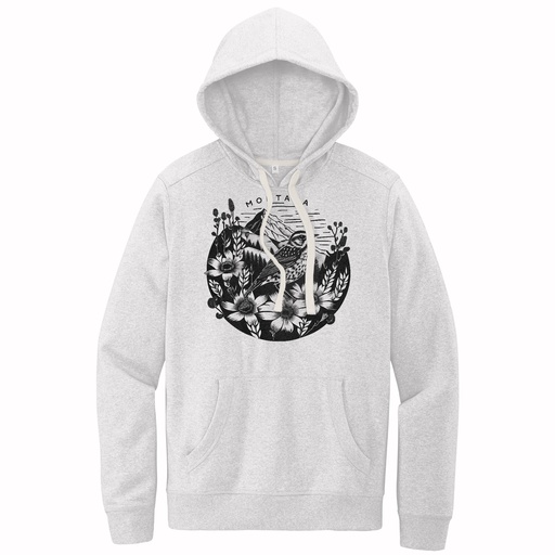Bird and Flowers - Sustainable Recycled Fleece Hoodie