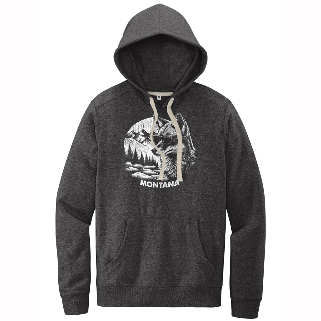 Fox with Sunglasses - Sustainable Recycled Fleece Hoodie