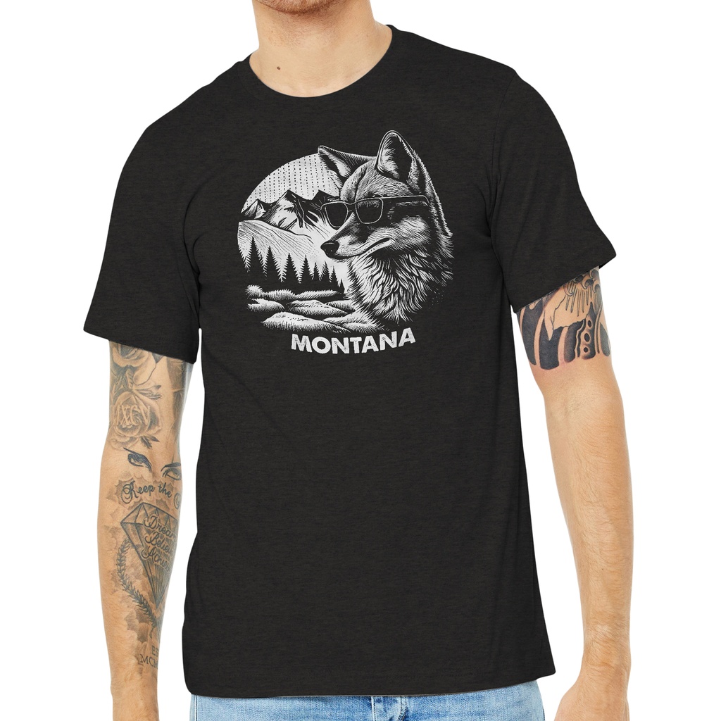 Fox with Sunglasses - Unisex Soft Blend Tee