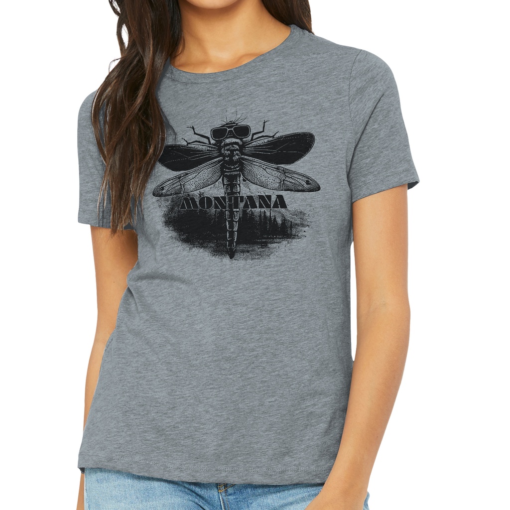 Grunge Dragonfly - Ladies Soft Blend Tee