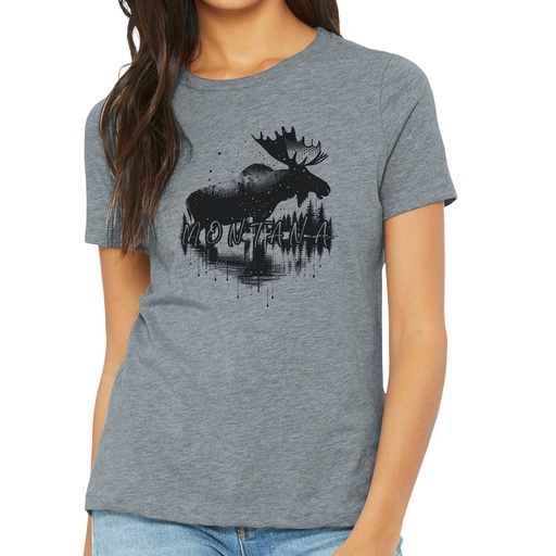 Moose Reflection - Ladies Soft Blend Tee