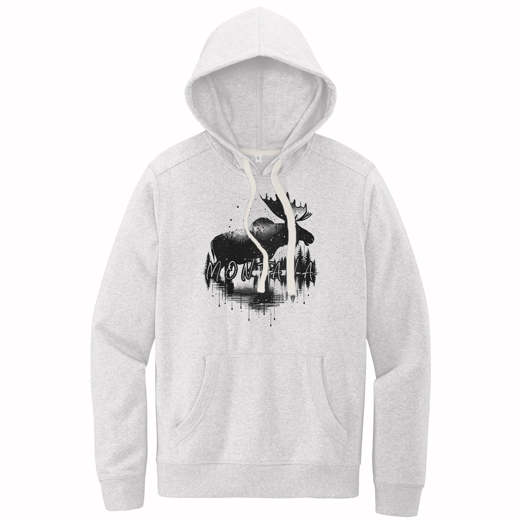 Moose Reflection - Sustainable Recycled Fleece Hoodie