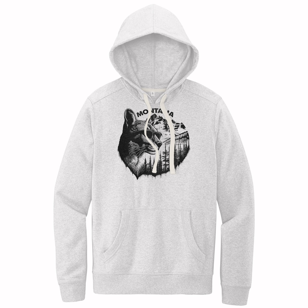 Mountain Lion Cliff - Sustainable Recycled Fleece Hoodie