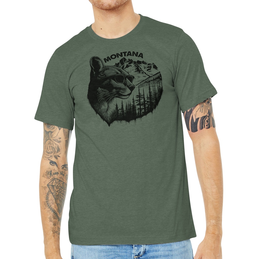 Mountain Lion Cliff - Unisex Soft Blend Tee