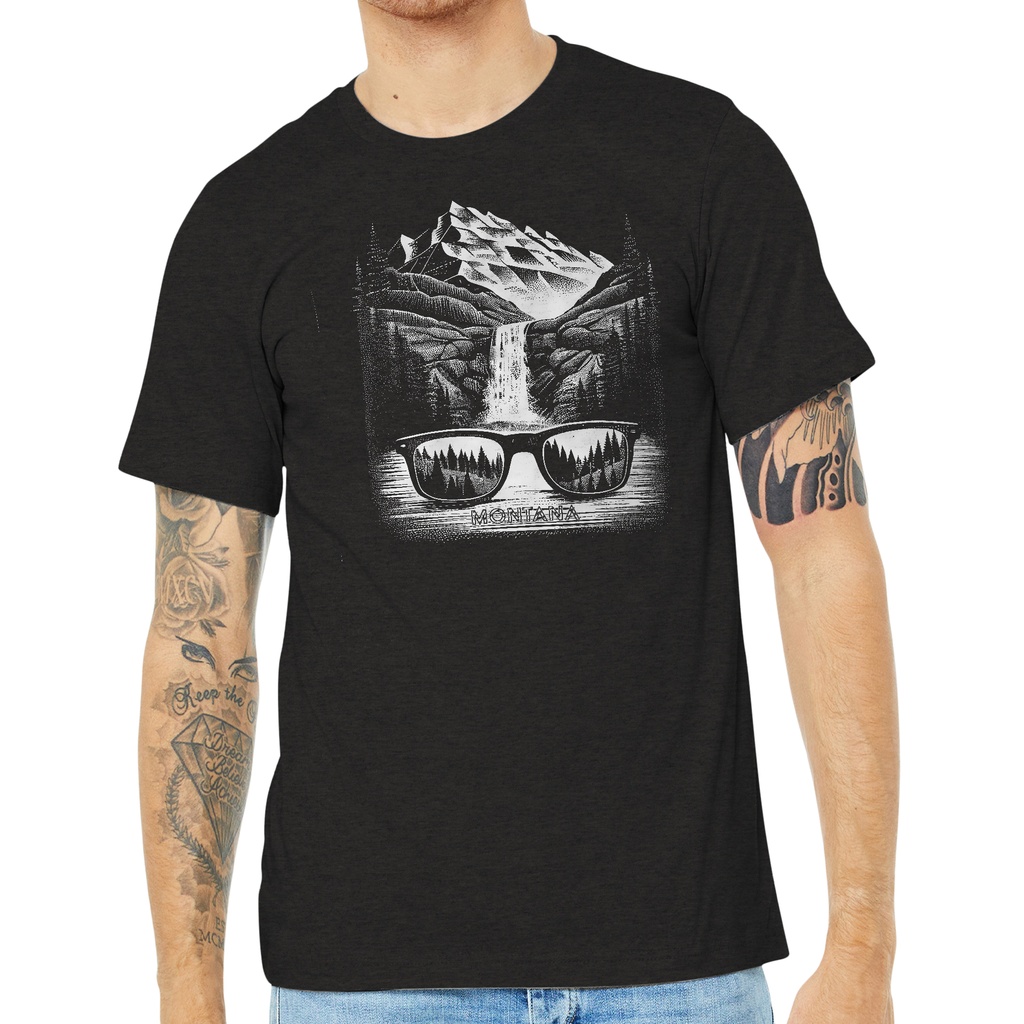Sunglasses Waterfall - Unisex Soft Blend Tee