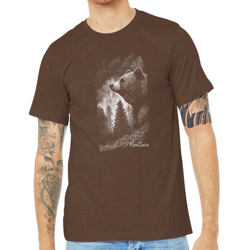 Montana Long Bear - Unisex Soft Blend Tee