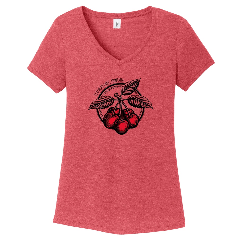 Flathead Cherry Womens V-Neck Tee