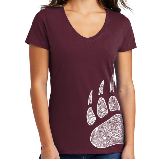 Paisley Paw - Cotton V-Neck Tee