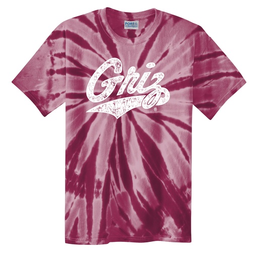 Distressed Griz Script - Tie-Dye Tee