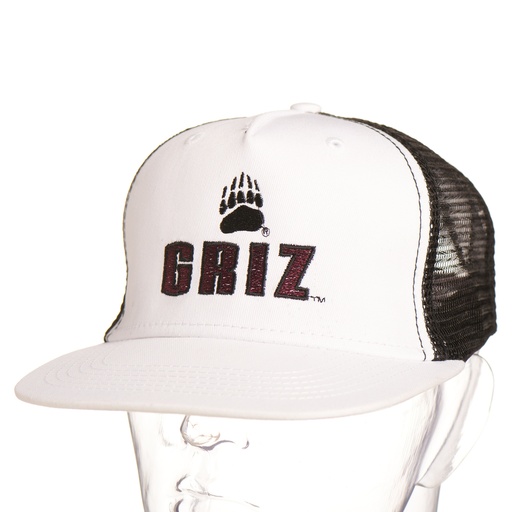[BX025-MTG2103-WBL] Griz Block Small Paw - Surfer Trucker Cap