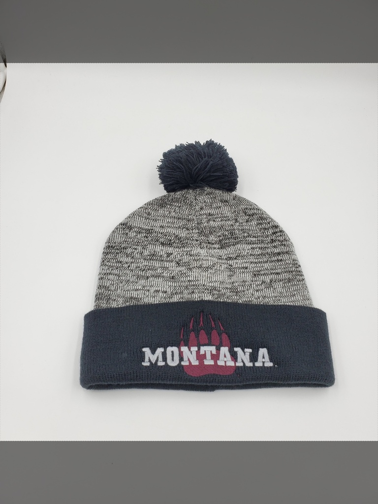 Montana Bear Paw Knit Pom Beanie