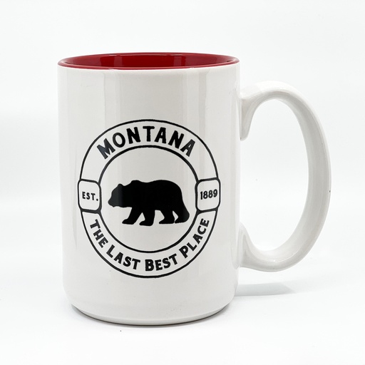 [WP1015C-MT2210B] Montana Bear Badge Mug 15 oz.