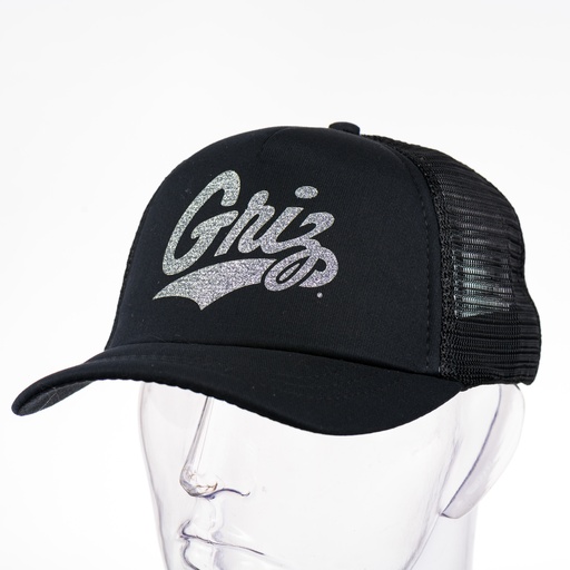 Glitter Griz Script Foam Dome