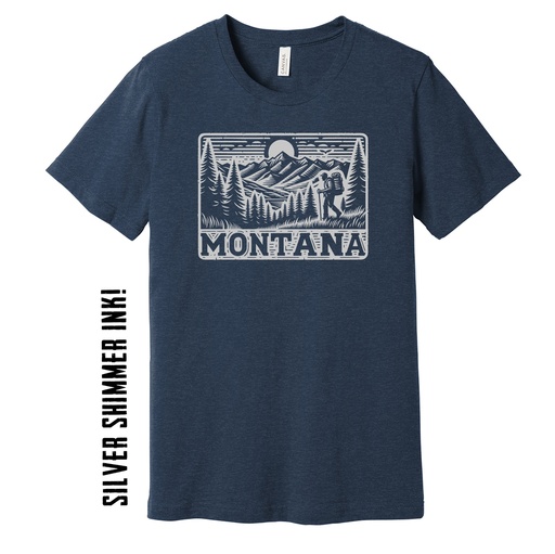 Silver Shimmer Scenic Hike - Unisex Soft Blend Tee