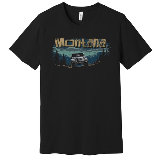 Minimal Jeep Montana - Unisex Soft Blend Tee