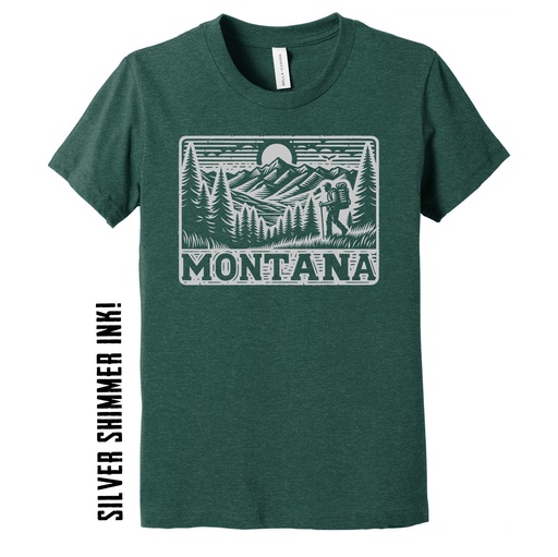 Silver Shimmer Scenic Hike - Youth Soft Blend Tee